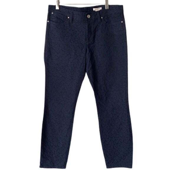 Club Monaco Paisley Print Ankle Denim Pants - Picture 1 of 7